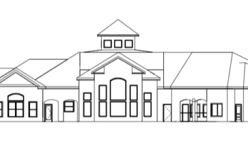 Multifamily Clubhouse Exterior Elevation AutoCAD