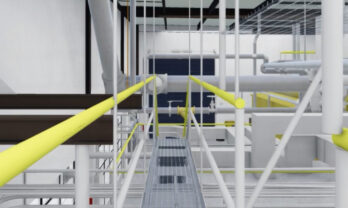 UGA Steam Plant Interior Catwalk Rendering