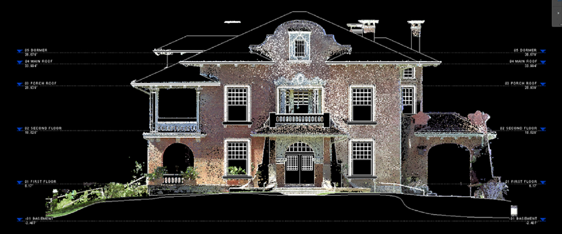 Elevation PointCloud Historic Renovation Texas