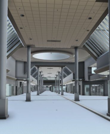 3D Revit Model Interior view of Lakewood Mall in California